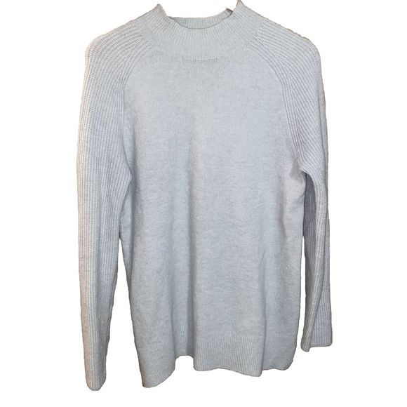 Banana Republic Sweater Women's Medium Merino Woolblend Light Blue - Picture 2 of 7